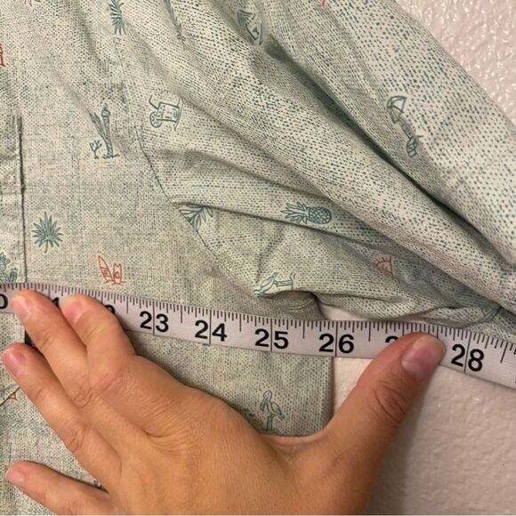 Columbia Short Sleeve green tropical print summer casual button down shirt XL - Picture 9 of 10